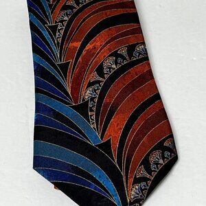 Emilio Romano Colorful Geometric 100% Silk Tie Necktie Handmade In Italy (2)